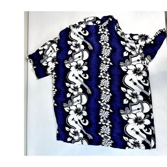 Koko Knot Hawaiian Shirt Purple Floral Rayon - Size XXL - Picture 3 of 7
